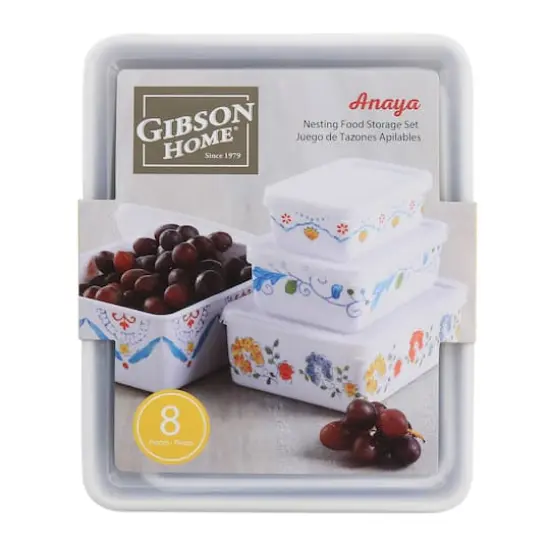 Gibson Home&reg; 8-Piece Anaya Rectangular Nesting Food Storage Set {7}