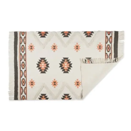 DII&reg; Southwestern Textured Hand-Loomed Shag Rug Gray/Blush {5}