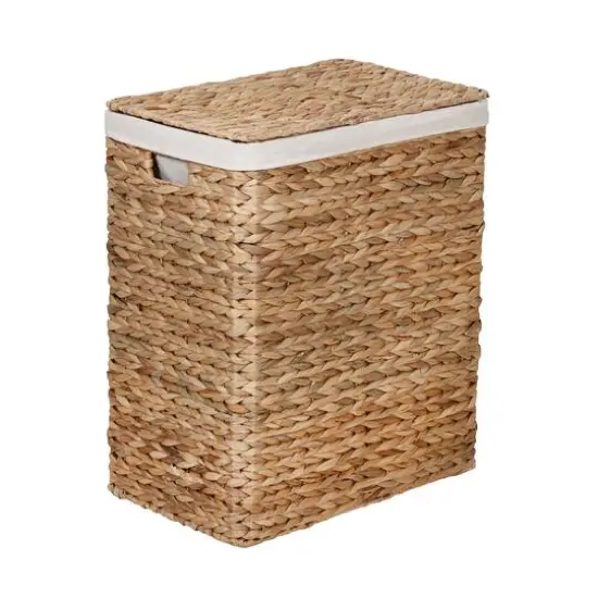 7-Piece Water Hyacinth Woven Bathroom Storage Basket Set {6}