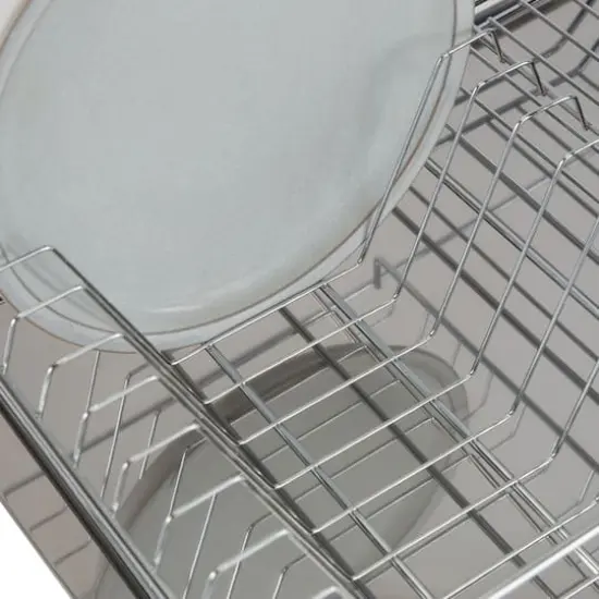 Kitchen Details Twisted Chrome 3-Piece Dish Rack {7}