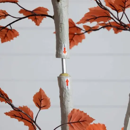 7ft. Autumn Paper Birch Artificial Fall Tree {7}