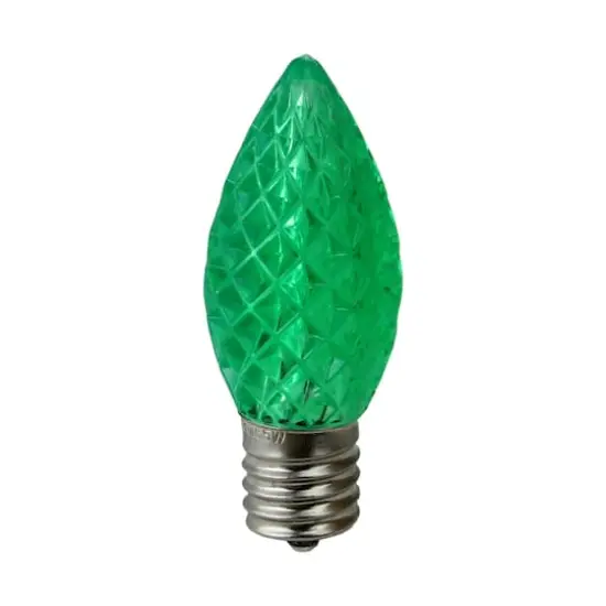 Green Faceted LED C9 Replacement Christmas Bulbs, 25ct. {1}