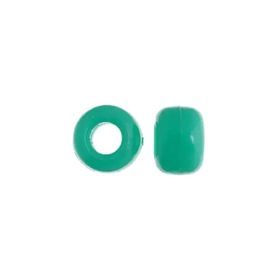 John Bead 9mm Opaque Plastic Pony Beads, 1,000ct. Light Turquoise {4}