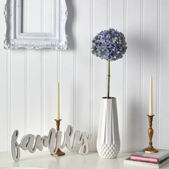 Blue Hydrangea Artificial Flower Stem, 3ct. {4}