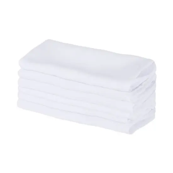 White Commercial Quality 18" x 18" Napkin Set, 6ct. {1}