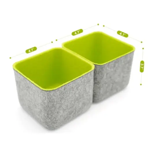Welaxy Felt 2 Piece Storage Cubes Green {4}