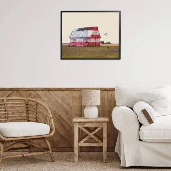 Stupell Industries Americana Farmhouse Barn Framed Giclee Art Black {3}