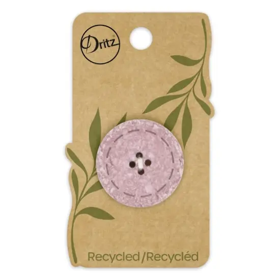 Dritz® 30mm Recycled Cotton Round Stitch Button, 3ct. Mauve {1}