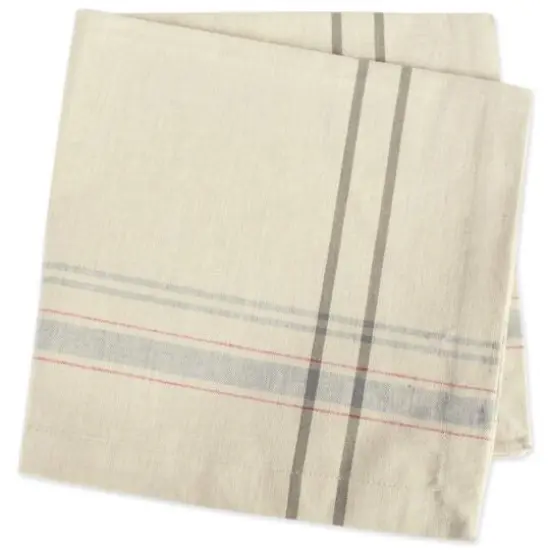 DII&reg; French Stripe Cloth Dinner Napkins, 6ct. Gray {7}