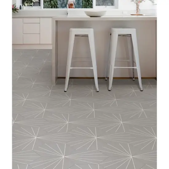 FloorPops Vers Peel & Stick Hexagon Floor Tiles {4}