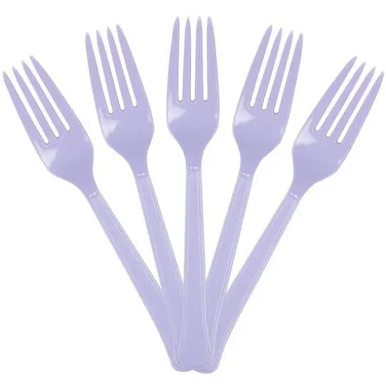 JAM Paper Premium Utensils Plastic Forks Party Pack, 48ct. Lilac Purple {4}