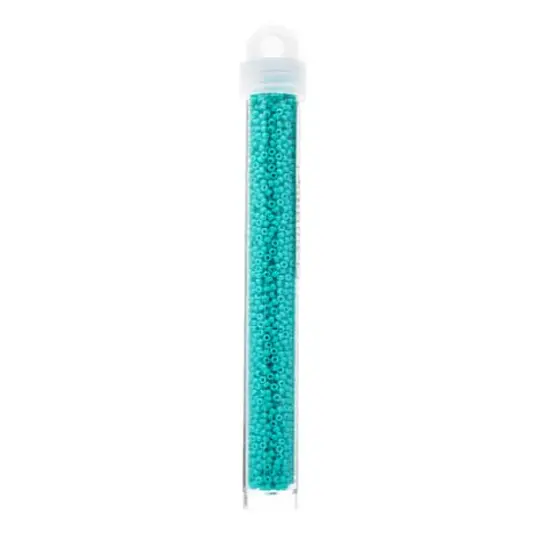 Miyuki&reg; 11/0 Glass Seed Beads, 22g Turquoise Green Opaque {3}