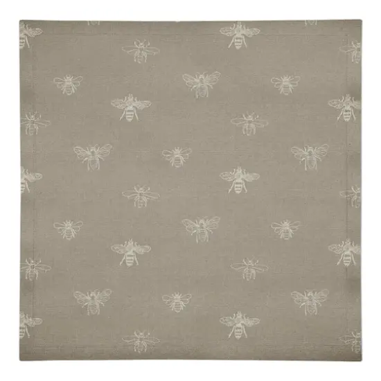 Delicate Bee Pattern Cotton Twill Napkin Brown {1}