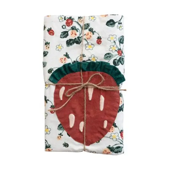 Hello Honey&reg; Cotton Half Apron with Strawberry-Shaped Pocket {6}