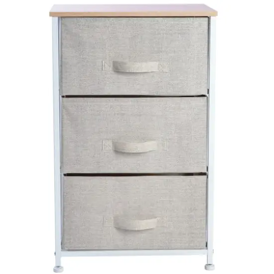 Simplify Beige 3 Drawer Storage Chest {3}