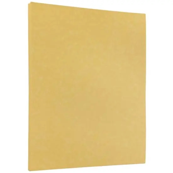 JAM Paper 8.5" x 11" Letter Paper & Envelopes #10 Business Stationery Set, 100ct. Antique Gold Parchment {5}