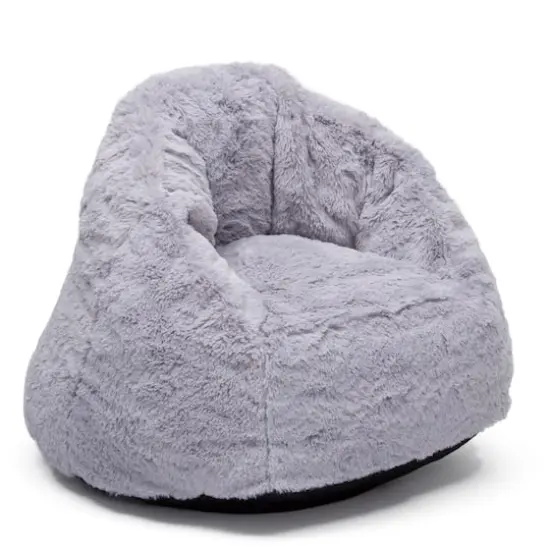 Delta Children 21" Cozee Fluffy Chair Gray {1}