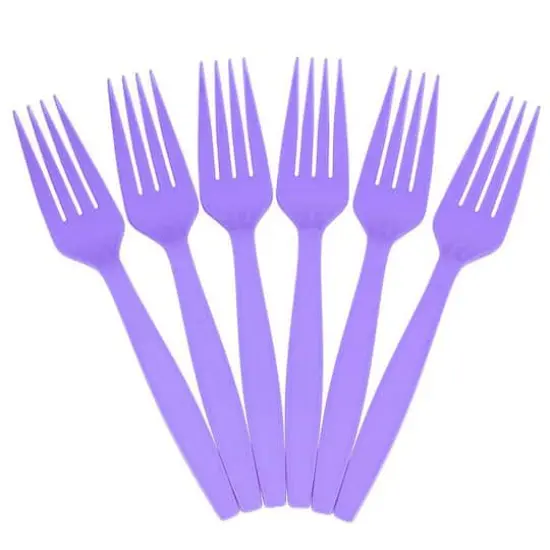 JAM Paper Premium Plastic Forks, 100ct. Purple {1}