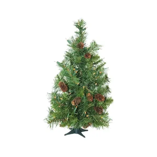 3ft. Pre-Lit Dakota Pine Artificial Christmas Tree, Clear Lights {1}