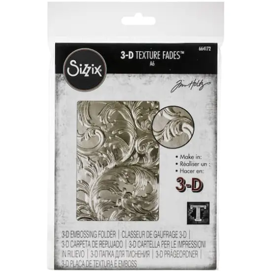 Sizzix&reg; 3-D Texture Fades&trade; Elegant Embossing Folder by Tim Holtz&reg; {1}