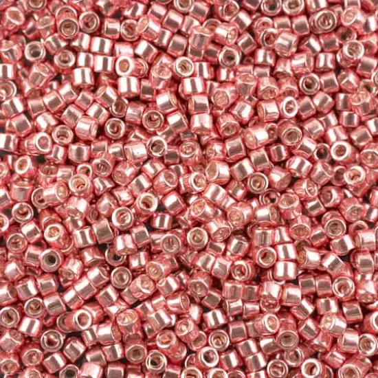 John Bead 11/0 Miyuki Delica Glass Seed Beads, 5g Pink Blush Galvanized Opaque {1}