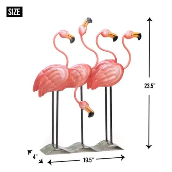 23.5" Flock of Flamingos Decoration {7}