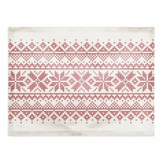 Knit Snowflakes 18x14 Cotton Twill Placemat {1}