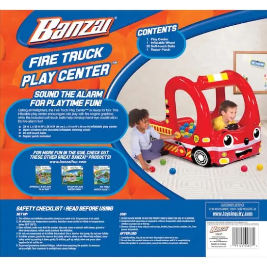 Banzai Rescue Fire Team Play Center Ball Pit With 20 Balls {5}