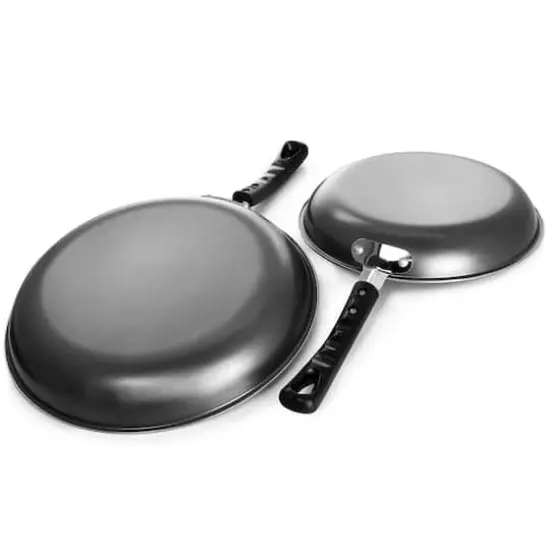 Gibson Everyday&reg; Highberry 2-Piece Metallic Gray 12" & 10" Frying Pan Set {3}