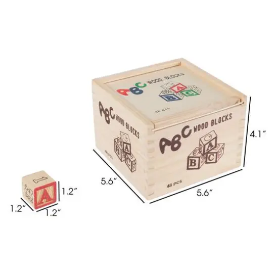 Toy Time ABC & 123 Wooden Blocks Set {3}