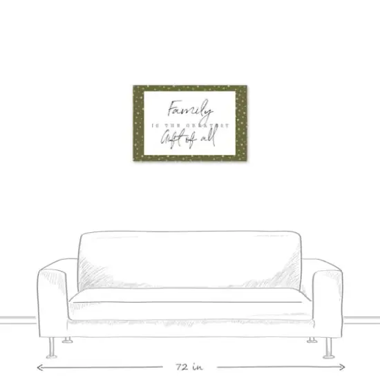 Family Greatest Gift Green Twinkle Canvas Wall Art {6}