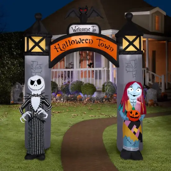 8.5ft. Airblown&reg; Inflatable Nightmare Before Christmas Welcome to Halloween Town Archway {3}