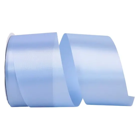 JAM Paper 2.5" x 50yd. Single Face Satin Allure Ribbon Light Blue {1}