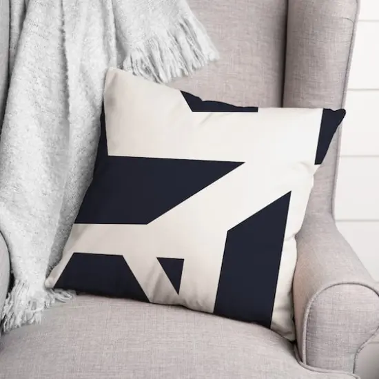 18" x 18" Geometric Blocks Versatile Throw Pillow Navy {3}