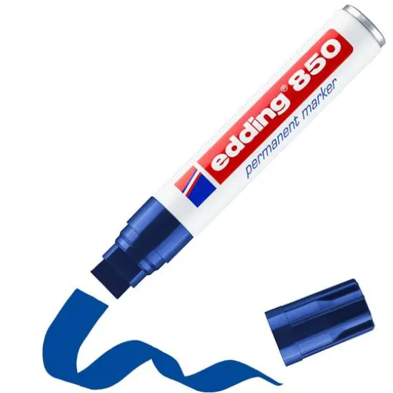 edding&reg; 850 Rectangle Nib Permanent Marker Blue {4}