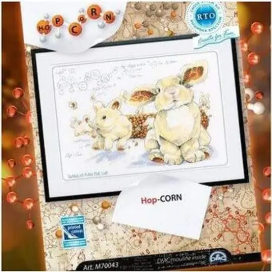RTO Cross-stitch Kit with printed background "Hop-corn" {3}