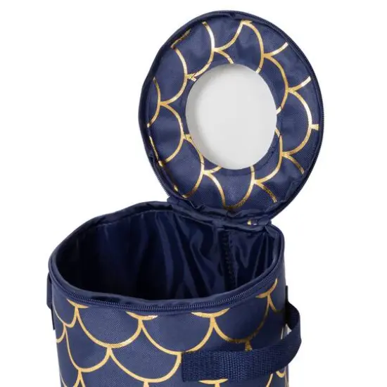 Honey Can Do Golden Scallop Round Dinnerware Storage Box Set {9}