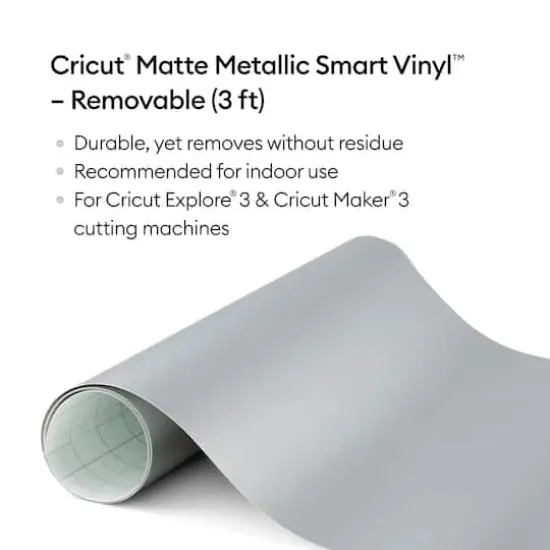 Cricut&reg; Removable Matte Metallic Smart Vinyl&trade; Silver {4}
