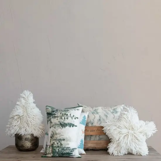 Hello Honey&reg; 19" Cream Shag Tree-Shaped Throw Pillow {3}