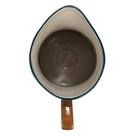 Hello Honey&reg; 9.5" Hand-Painted Multicolor Wax Relief Flowers Stoneware Pitcher {10}