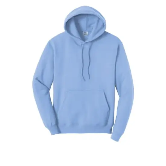 Port & Company&reg; Brights Core Fleece Pullover Hooded Sweatshirt Light Blue {1}