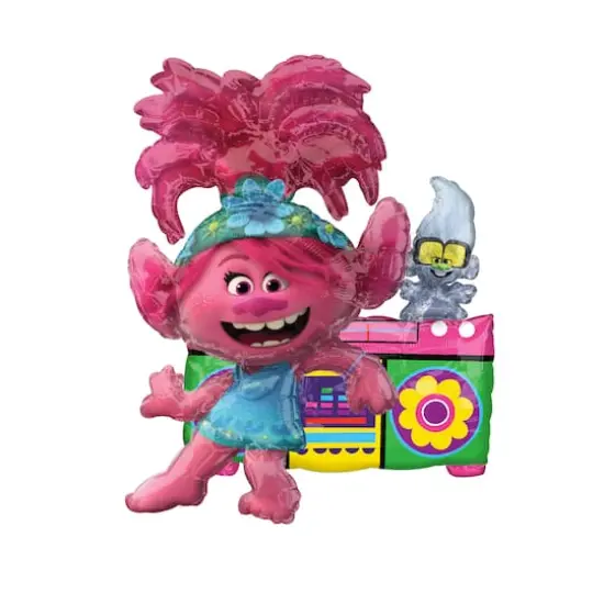Trolls World Tour 17" Air-Filled Poppy Foil Multi-Balloon {1}