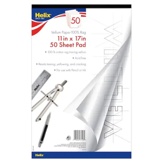 Helix&reg; Vellum Paper Pad, 11" x 17" {1}