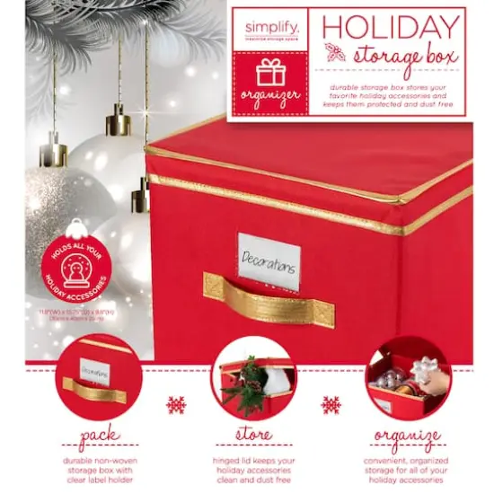 Simplify Red Holiday Jumbo Storage Box {10}