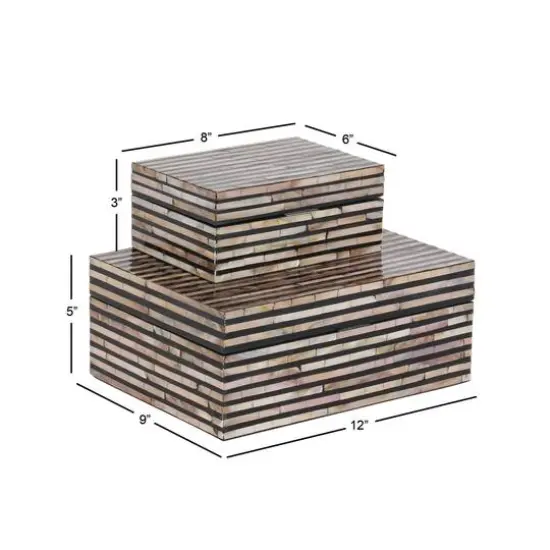 Black Mother of Pearl Coastal Box Set {10}