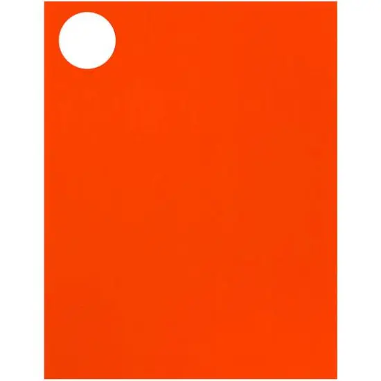 JAM Paper Circular Seal & Rectangular Mailing Address Label Combo Set Neon Deep Orange {7}