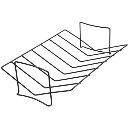 Gibson&reg; Greystone 16.25'' Speckled Gray Carbon Steel Turkey Roaster Set {7}