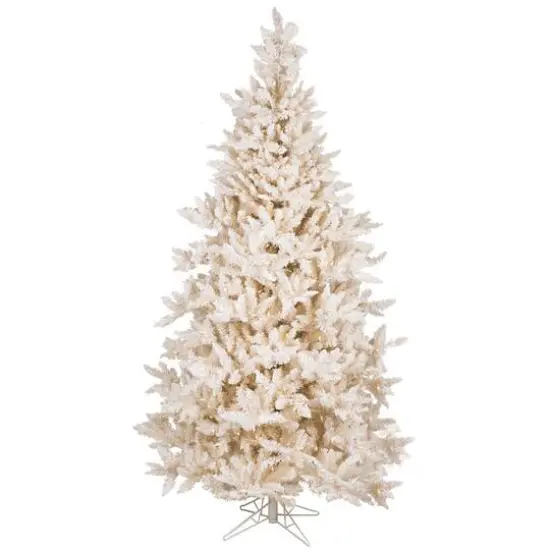 7.5ft. Pre-Lit Flocked Vintage Fir Artificial Christmas Tree, Warm White LED Lights {1}