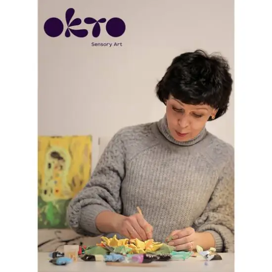 OKTO Sensory Art 3D Vincent Van Gogh Irises Clay Painting Kit {8}