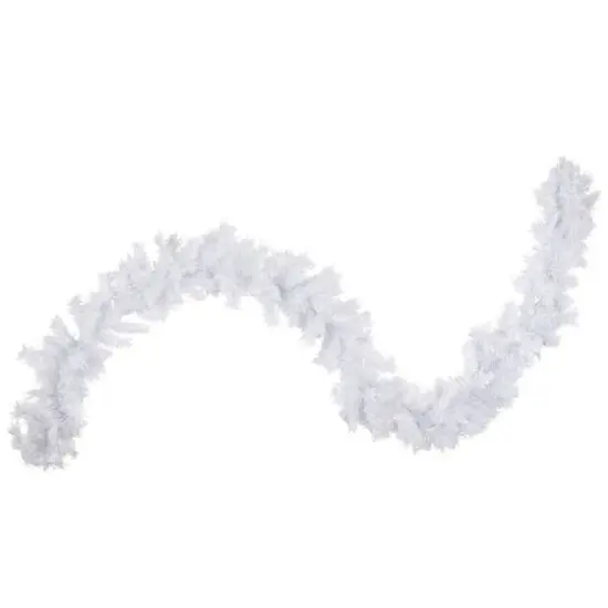 9ft. Icy White Iridescent Spruce Christmas Garland {4}